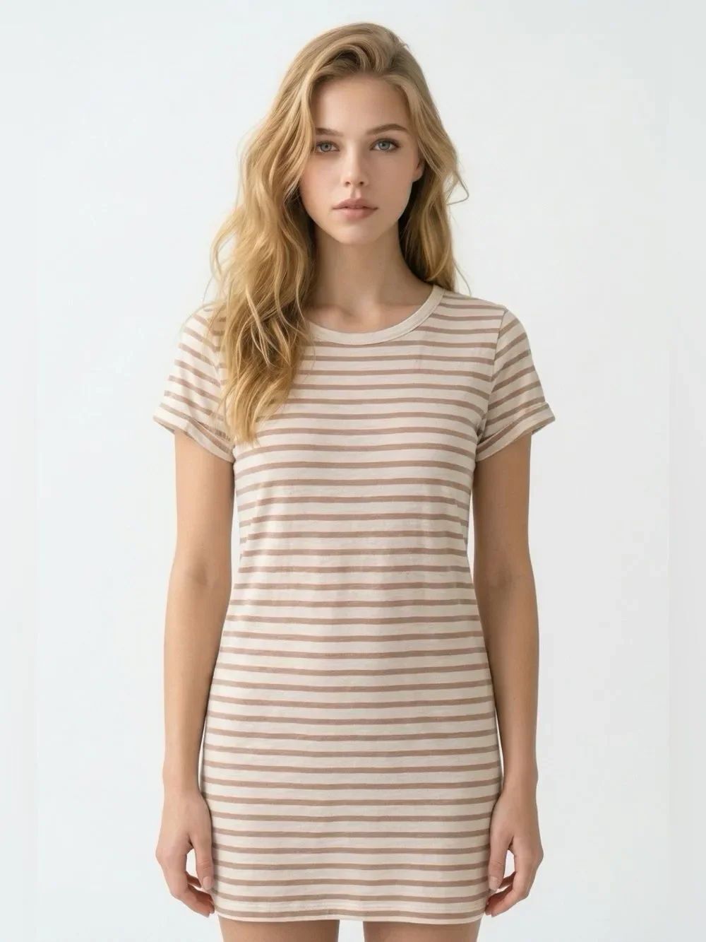 Universal Thread Beige and White Knit Dress